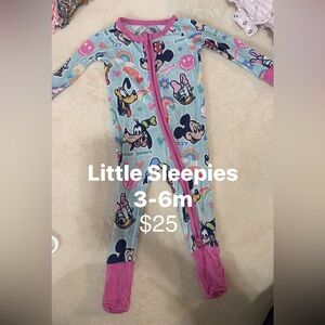 Little Sleepies Blue and Pink Kids One Piece Footie